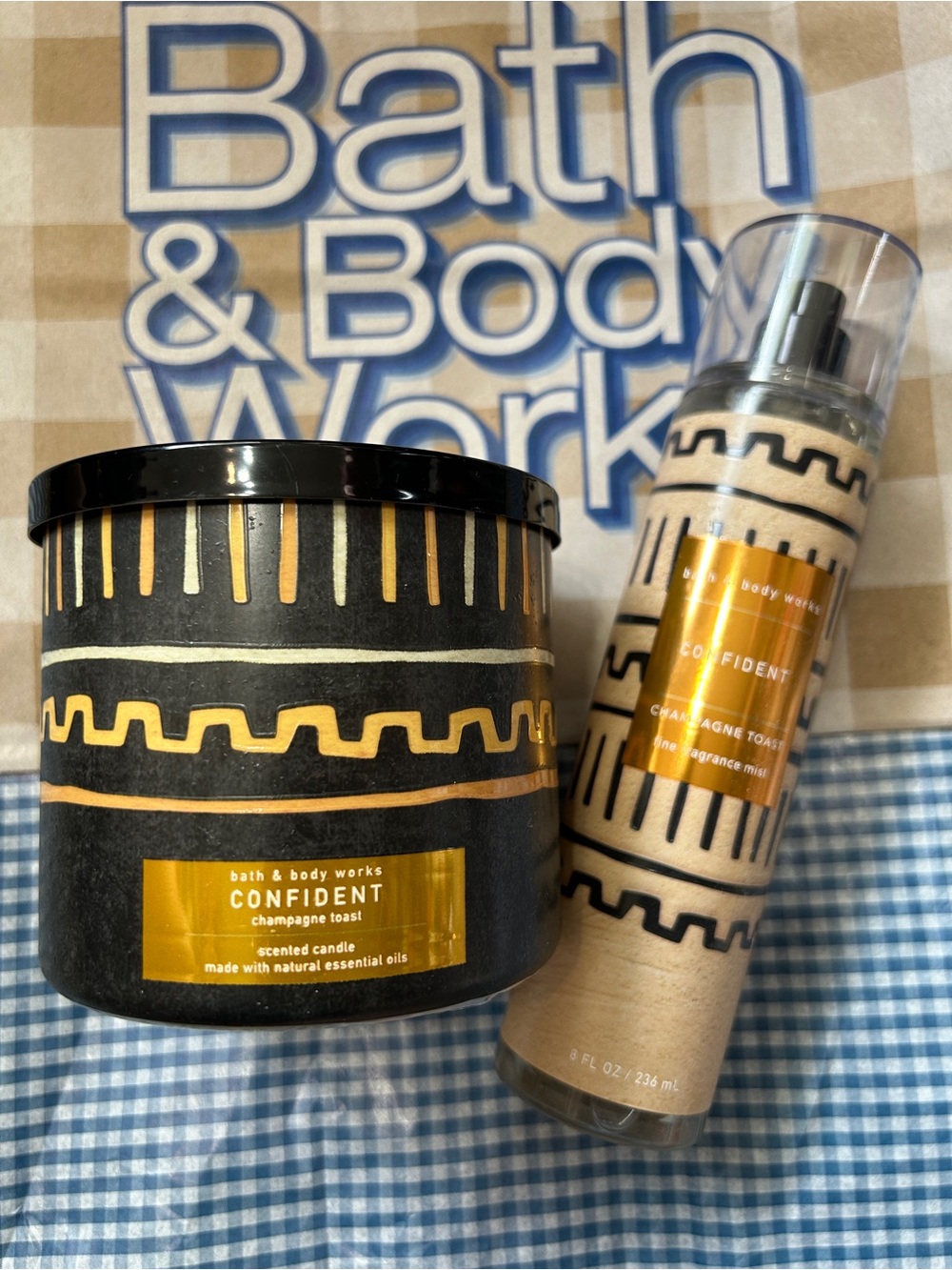 Bath & Body Works Champagne Toast Mist  & 3 Wick